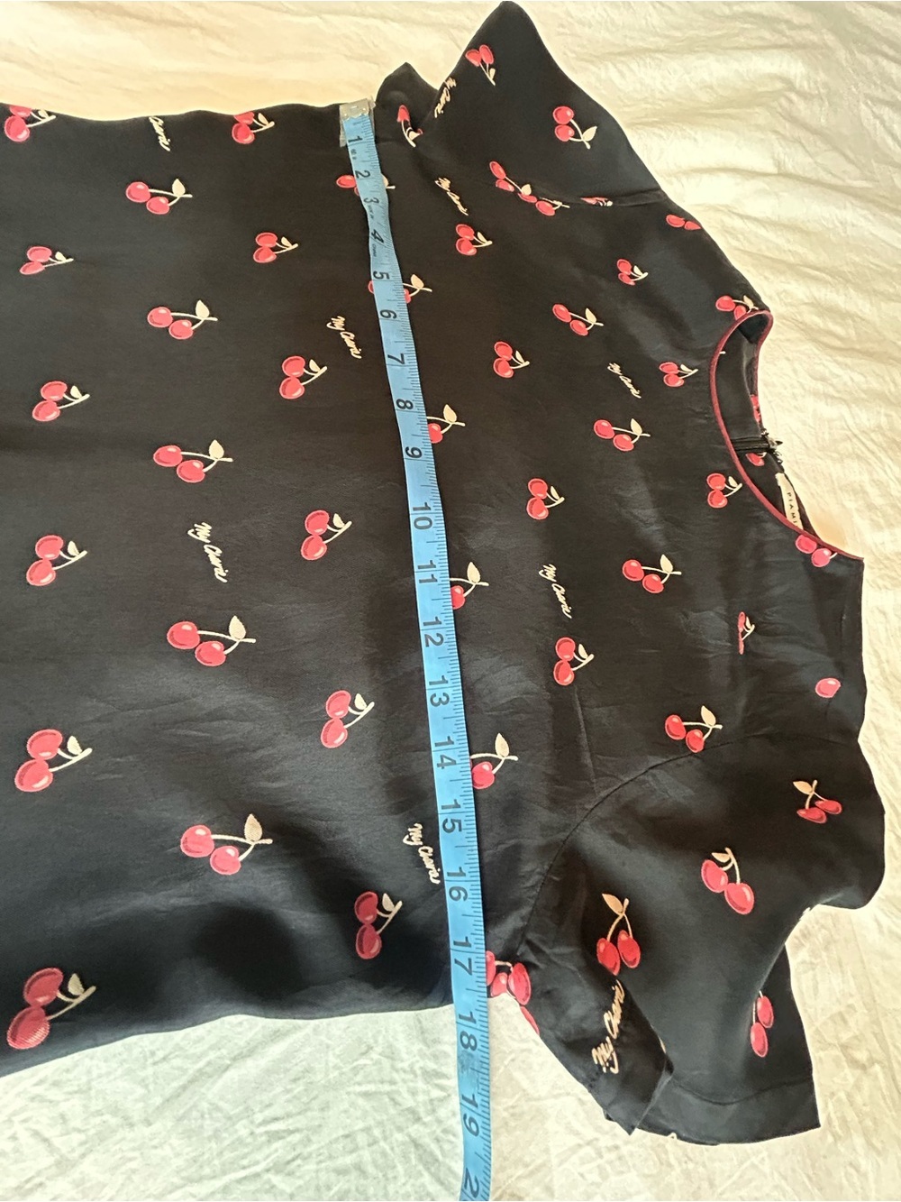 Piamita short sleeve Pippa My Cherie Noir Silk Dress crew neck flounce hem - Picture 9 of 11